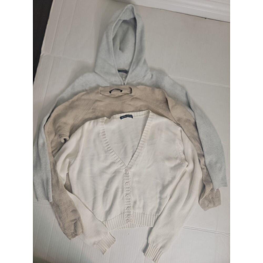Brandy Melville LOT (3) Crop Sweatshirts Top OS Long sleeves Wool Cotton